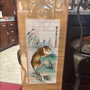 Tiger Wall Scroll Art
